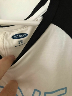 Remera ML blanca y negra Love. OLD NAVY. 8 años. - comprar online
