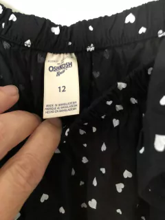 Mono negro con corazones blancos. OSHKOSH. Talle 12 años. - comprar online