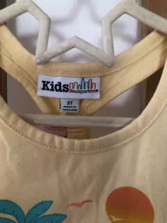 3A | Musculosa amarilla con estampado con brillos. Kids Headquarters. Talle 3 años. en internet