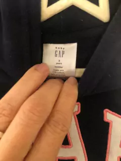 Buzo azul con capucha y mangas princesa. GAP. 3 años. - comprar online