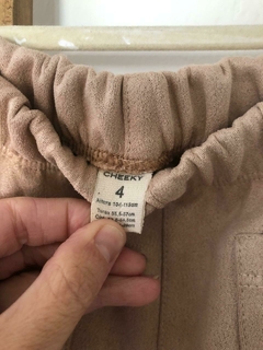 Pantalón gamuzado beige patas anchas. CHEEKY. Talle 4 años. en internet