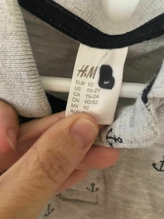 Chomba gris con anclas. HYM. 18/24 meses. - comprar online