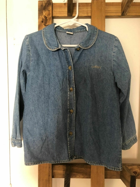 Outlet- Camisa de jean. CHEEKY. Talle 4 años. Manchita.