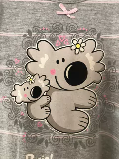 12M | Vestido de algodón gris con kola. Earth Nymph. 12 meses. - Lo Canto • Moda Circular