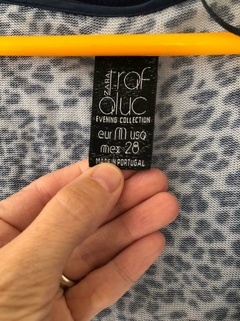 Saco finito azul animal print. ZARA. Dice talle M pero es mas S de adulto. - comprar online