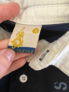 Remera MC chomba rayada celeste y azul. Ole Ole. Talle 4 años. - comprar online
