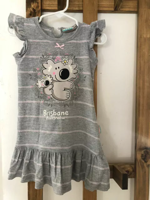 12M | Vestido de algodón gris con kola. Earth Nymph. 12 meses.