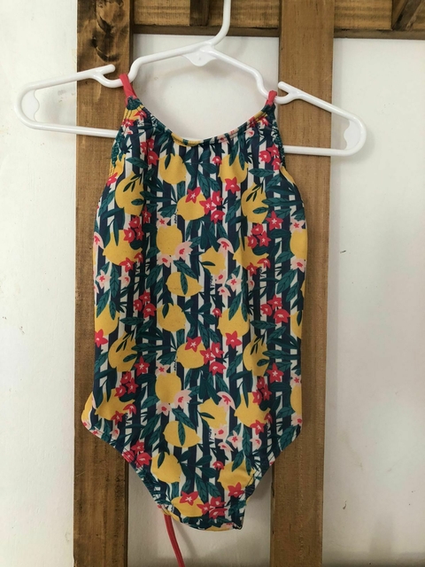 Traje de baño con tiritas y limones. Weak Meak. Talle 4 años.
