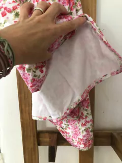 Manta de bebé de algodón con flores rosas- - comprar online