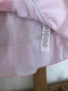 Campera finita rosa con capucha y volados. MIMO XXL de bebe. 15/18 meses. Como nueva. - Lo Canto • Moda Circular