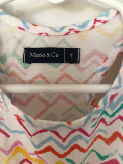 1A | Vestido de algodón sin mangas multi color. MIMO. Talle 1 año. Como nuevo. - comprar online