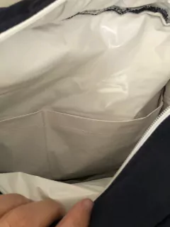 Bolso maternal azul forrado adentro. - comprar online