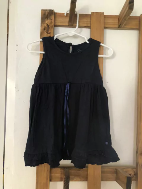 18M | Vestido de algodón azul oscuro. AKIABARA 18 meses. La marca tiene talles chicos.