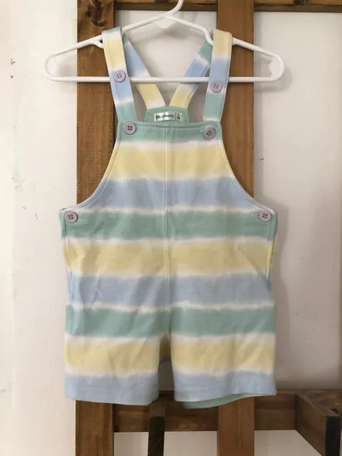 Jardinero de algodón a rayas. CHEEKY. Talle L de bebé. 9/12 meses.