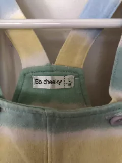 Jardinero de algodón a rayas. CHEEKY. Talle L de bebé. 9/12 meses. en internet