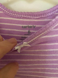 6M | Body lila a rayas MC. CARTERS. 6 meses. - comprar online