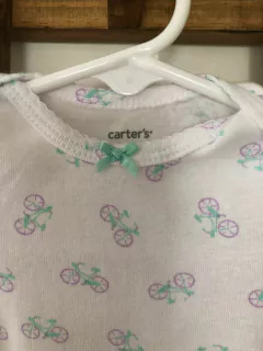 RN | Body blanco con bicis MC. CARTERS. Recién Nacido. Como nuevo. - Lo Canto • Moda Circular