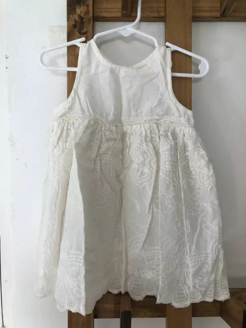 12M | Vestido blanco sin mangas. CHEEKY. 12 meses.