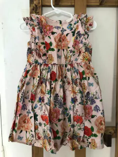 Vestido rosa con flores. HYM. 12/18 meses. en internet