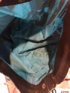 8A | Traje de baño azul y celeste con flores y cordón. No tiene red adentro. Talle 8 años. La cintura mide 32 cm. en internet