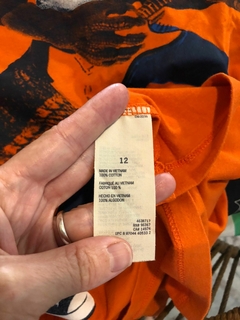 Remera ML naranja con dino. OSHKOSH. 12 años. - comprar online