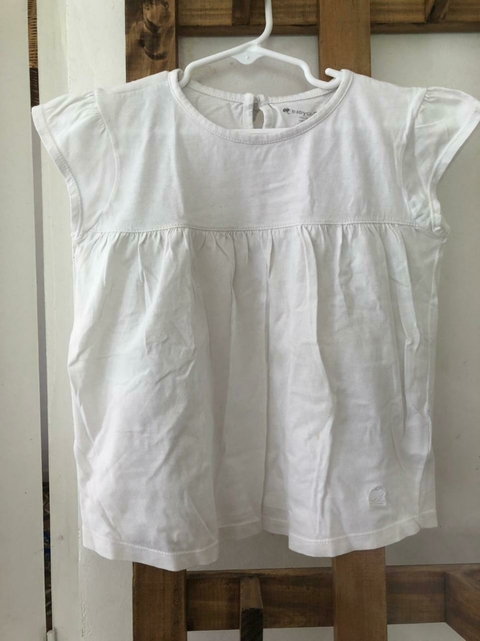 Outlet- Remera blanca MC. Baby Cottons. 2 años.