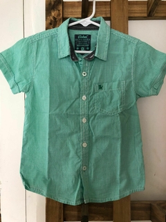3/4A | Remera MC a cuadritos verde agua. PRIMARK. 3/4 años. - comprar online