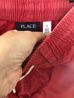 Bermuda tipo cargo bordó con elástico en cintura. PLACE. Talle 7 años. en internet