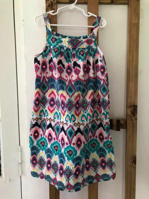 8A | Vestido en tonos celeste, turquesa y rosa. OLD NAVY. 8 años.