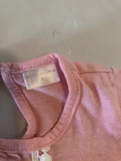 Dos bodys ML rosa y animal print rosa. MINO MIMO. Talle S. 3 meses, - Lo Canto • Moda Circular