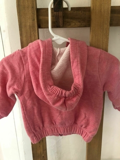 3M | Buzo rosa con capucha y cierre, tela rústica. Mini MIMO. Talle S. 3 meses. - comprar online