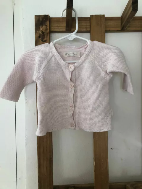 3M | Sweater rosa de hilo. BABY COTTONS. 3 meses.