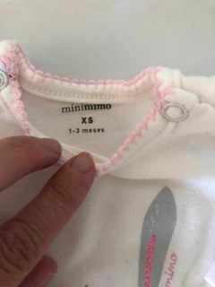 RN/1M | Remera ML blanca con conejo y volados y pantalón ranita rosa. Mini MMO. XS. RN/1 mes. - comprar online