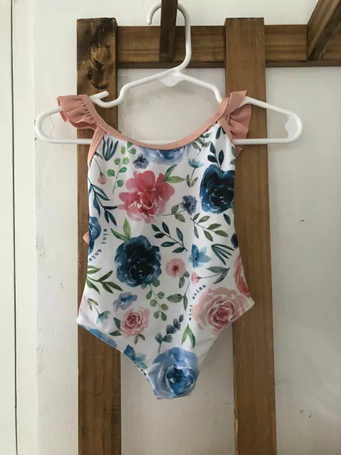 Traje de baño con flores. Mini Anima. Talle 2 de la marca: 4 a 8 meses.