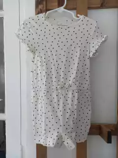 Mono blanco de algodón con lunares. PRIMARK. 18/24 meses. en internet