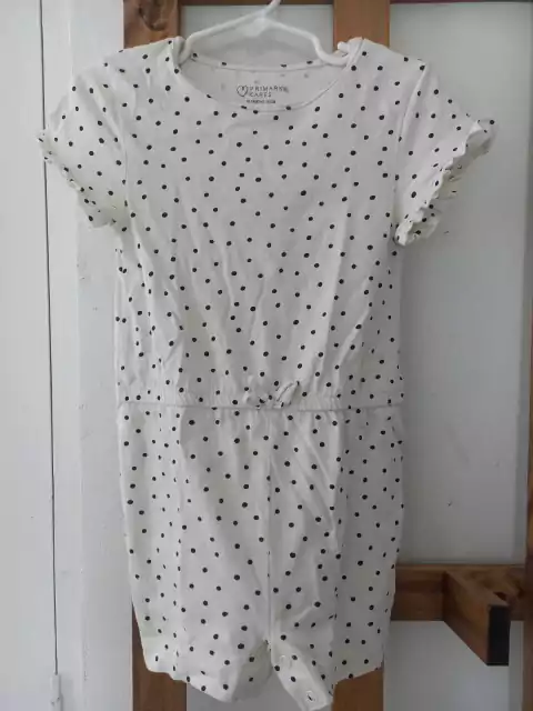 Mono blanco de algodón con lunares. PRIMARK. 18/24 meses.