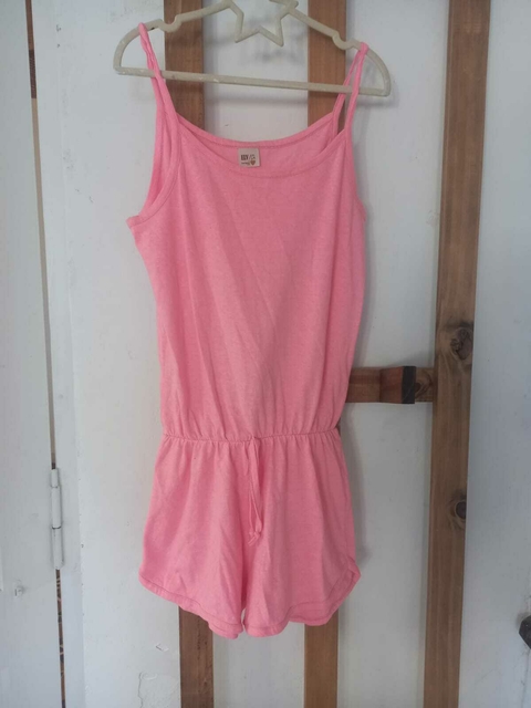 14A | Mono rosa de algodón. ELV. Talle 14. 26 cm de cintura sin estirar.
