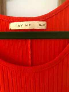 Vestido rojo largo de algodón. TRY ME. Talle S de adulto amplio. en internet