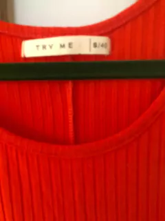 Vestido rojo largo de algodón. TRY ME. Talle S de adulto amplio. - comprar online