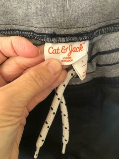 Pantalón negro con elástico en cintura y puños. CAT & JACK. 7 años. - comprar online