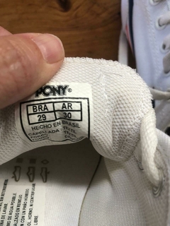 NUEVAS- Zapatillas blancas PONY. Talle 30. - Lo Canto • Moda Circular