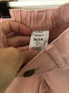 Pantalón rosa viejo con elástico en la cintura. CARTERS. 3 años. - comprar online