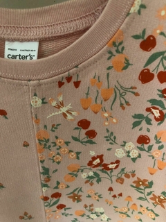 Buzo finito rosa viejo con flores. CARTERS. 2 años. - Lo Canto • Moda Circular