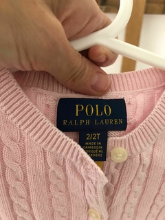 Saco tejido con botones rosa. POLO. 2 años. en internet