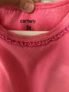 Remera rosa sin mangas con voladito. CARTERS. 3 años. - comprar online