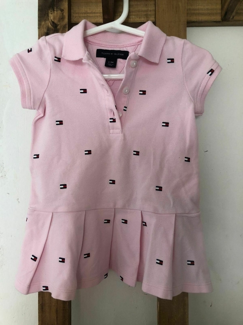 6M | Vestido rosa con cuello. TOMMY. 6 meses.