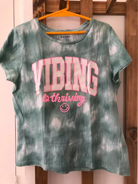 Remera MC verde batik. OLD NAVY. 14 años.