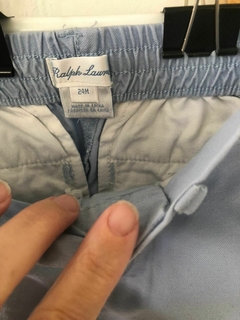 Outlet- Short celeste con elástico en la cintura. POLO. 24 meses. en internet