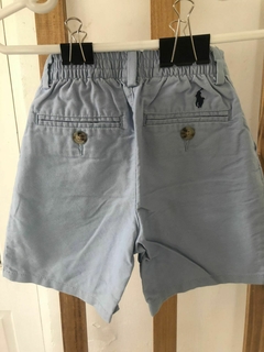 Outlet- Short celeste con elástico en la cintura. POLO. 24 meses. - comprar online