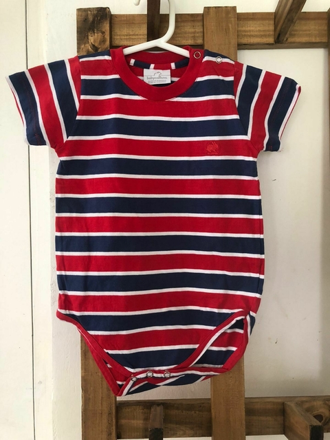 Body MC a rayas azul y rojo. BABY COTTONS. 18 meses.